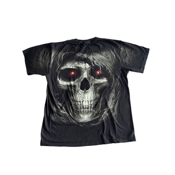 Vintage Y2K Jay's Rock Reaper Skull All Over Print Tee - Picture 2 of 4